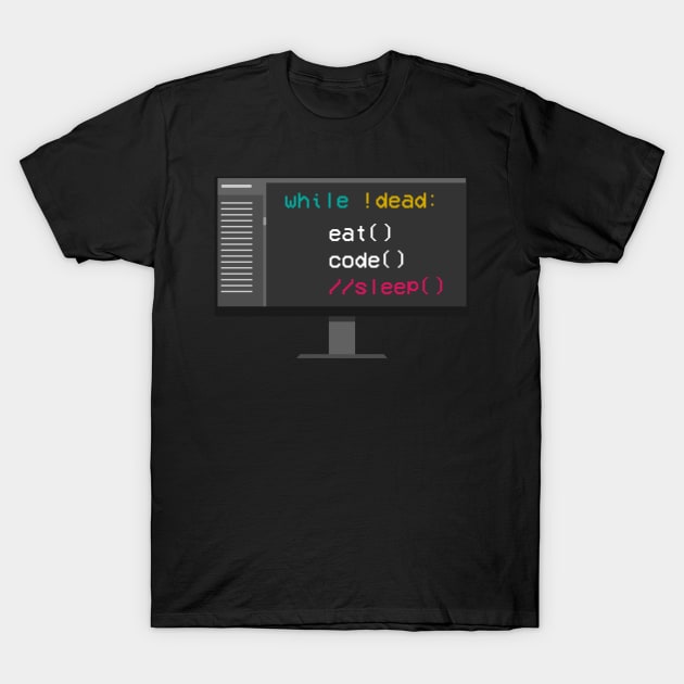 Eat Code Sleep Coder Software Engineer App Developer T-Shirt by Gufbox